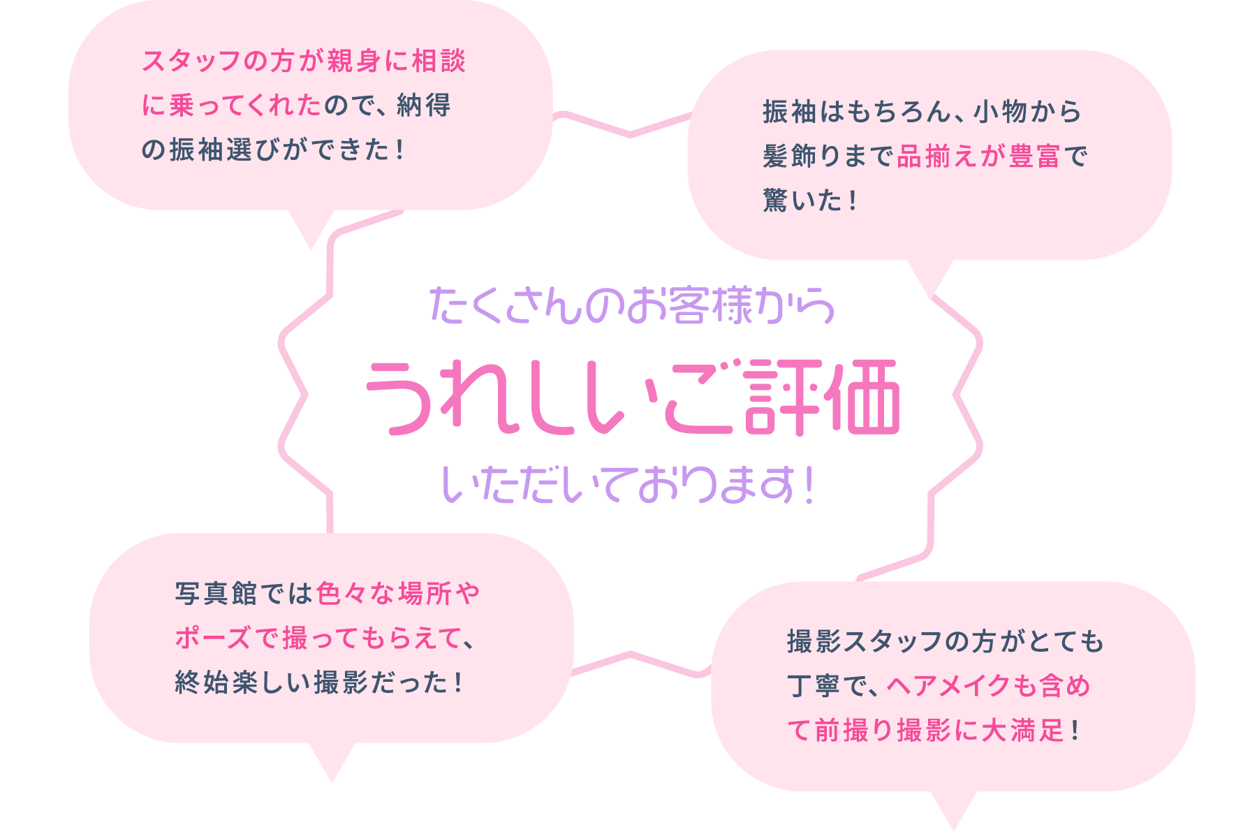 たくさんのお客様から嬉しいご評価いただいております！